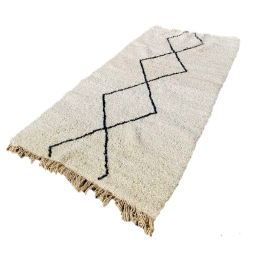 Moroccan Rug Hand-Woven Berber Carpet Area Rug Wool Carpet